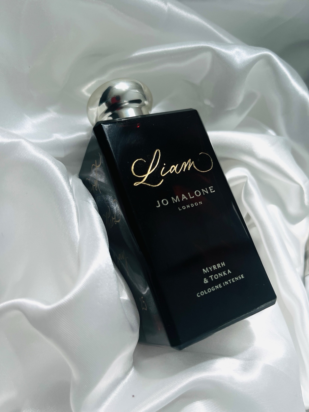 Engraved perfume bottle